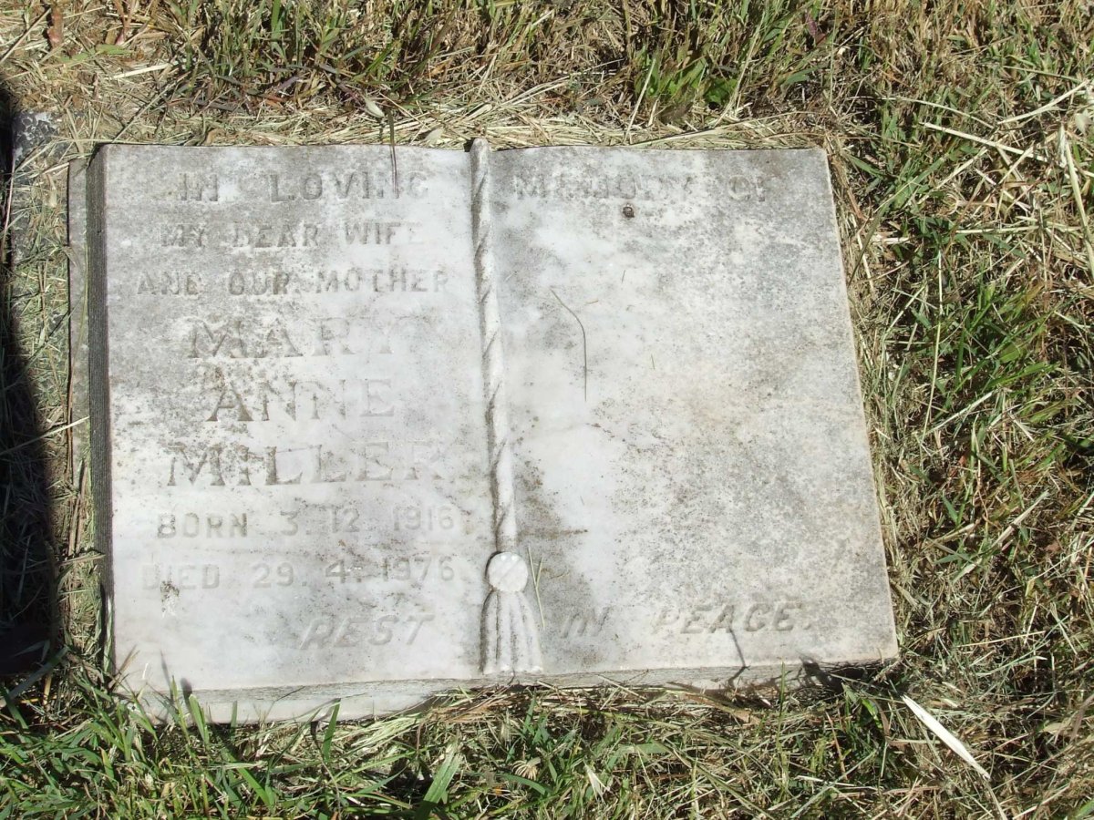 MILLER Mary Anne 1916-1976