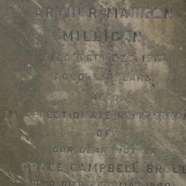 MILLIGAN Arthur Mawson -1917 :: BRUCE Grace Campbell -1940 :: BURTON Helen -1956