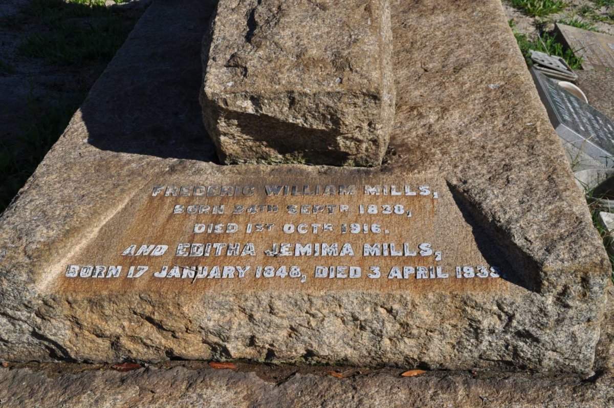 MILLS Frederic William 1838-1916 :: MILLS Editha Jemima 1848-1935