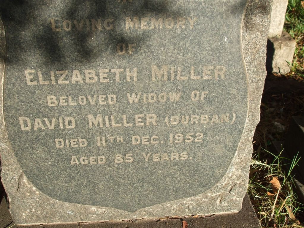 MILLER Elizabeth -1952