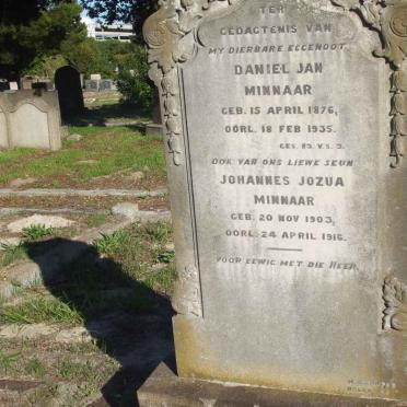 MINNAAR Daniel Jan 1876-1935 :: MINNAAR Johannes Jozua 1903-1916