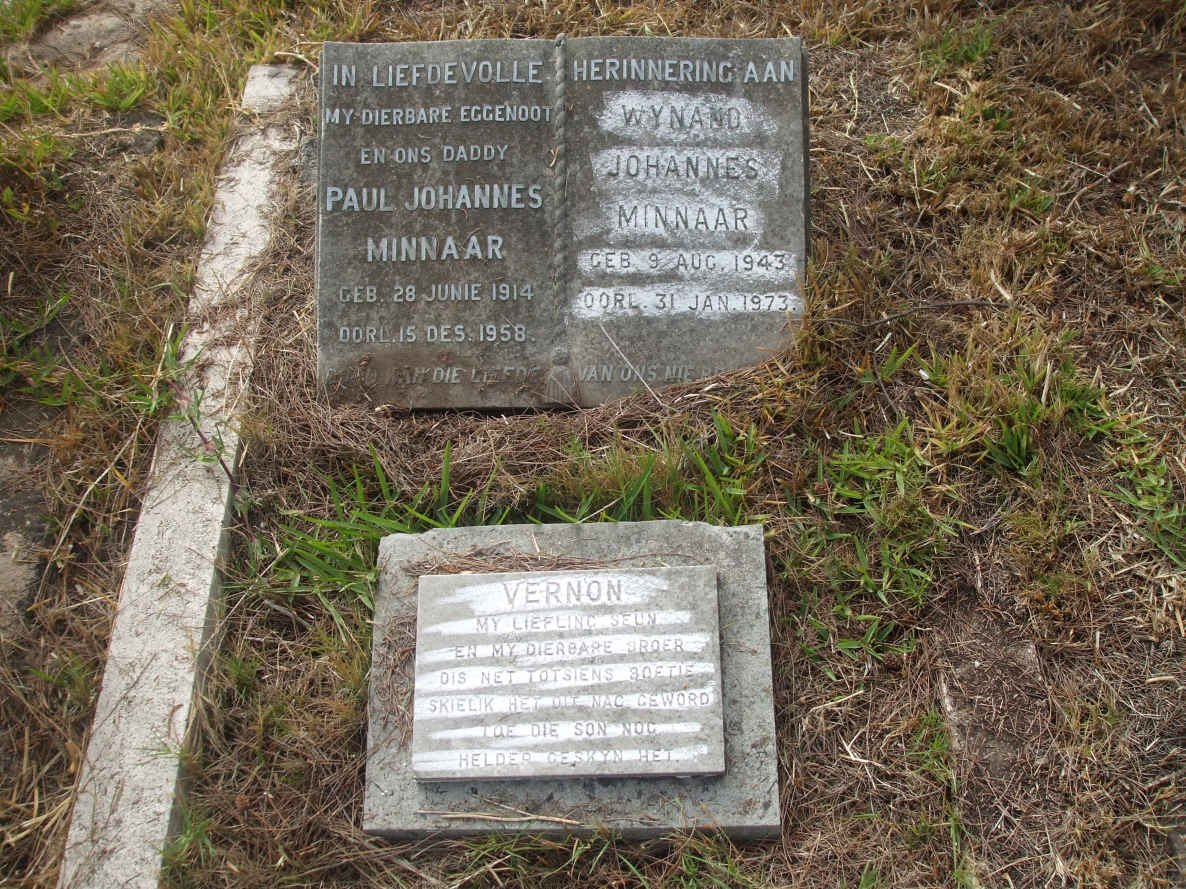 MINNAAR Paul Johannes 1914-1958 :: MINNAAR Wynand Johannes 1943-1973 :: MINNAAR Vernon