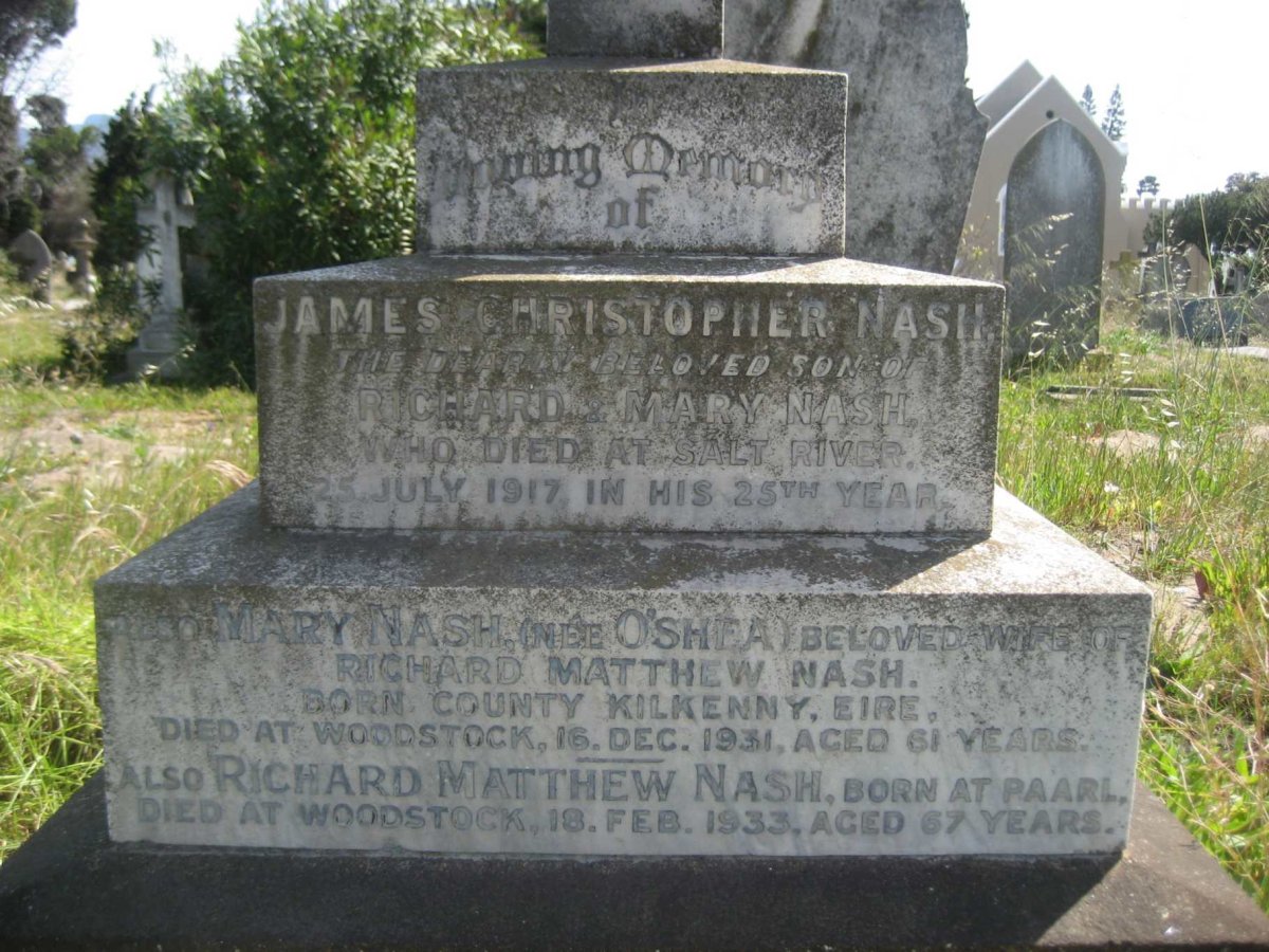 NASH Richard Matthew -1933 &amp; Mary O’SHEA -1931 :: NASH James Christopher -1917