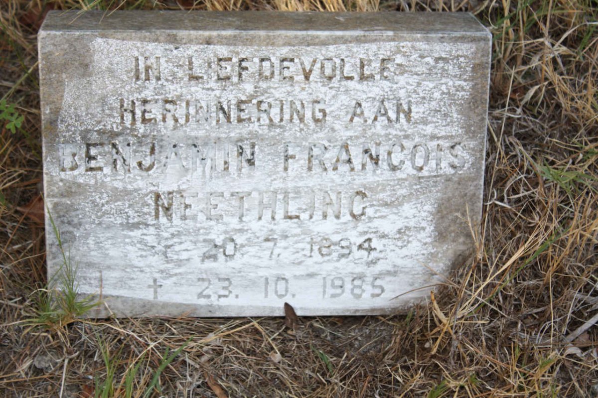 NEETHLING Benjamin Francois 1894-1985