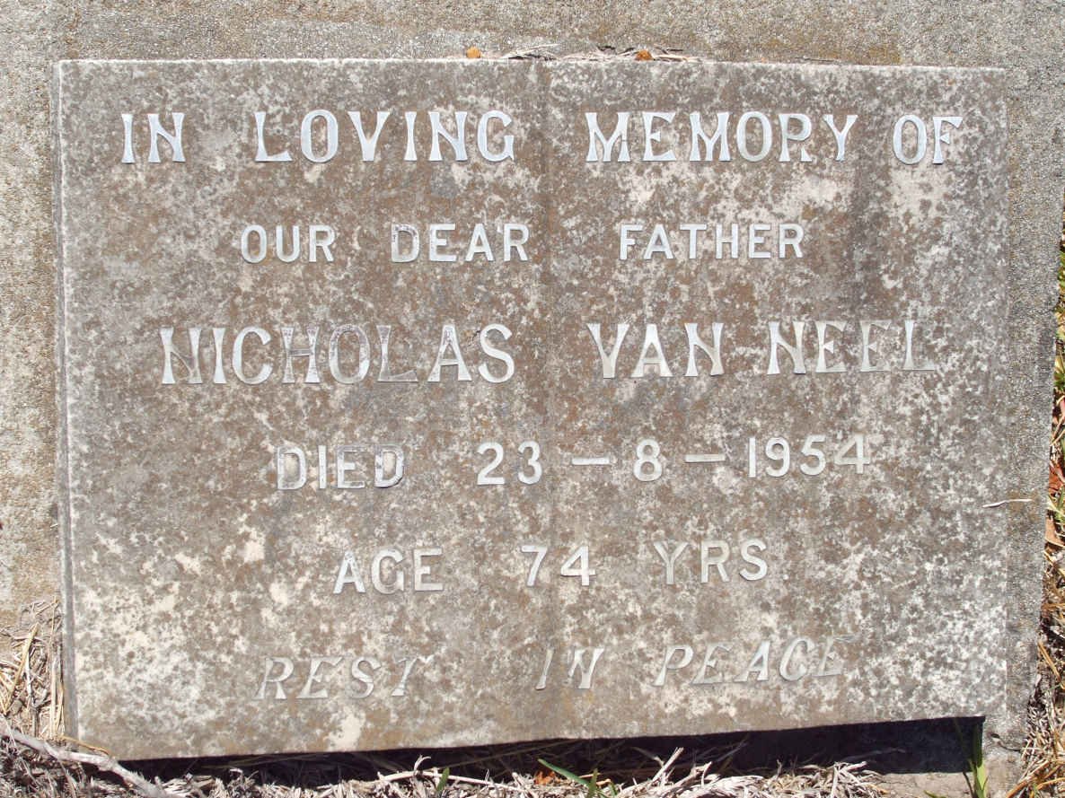 NEEL Nicholas, van -1954