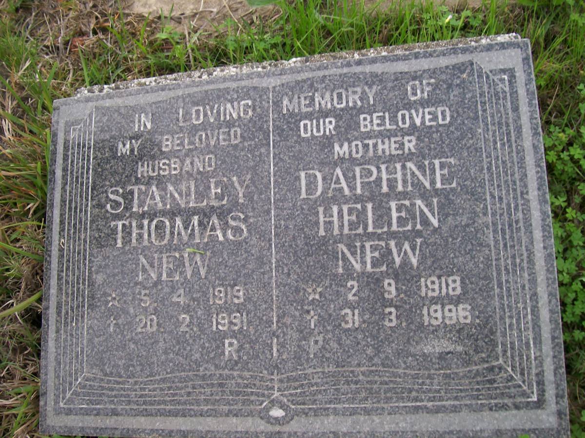 NEW Stanley Thomas 1919-1991 &amp; Daphne Helen 1918-1996