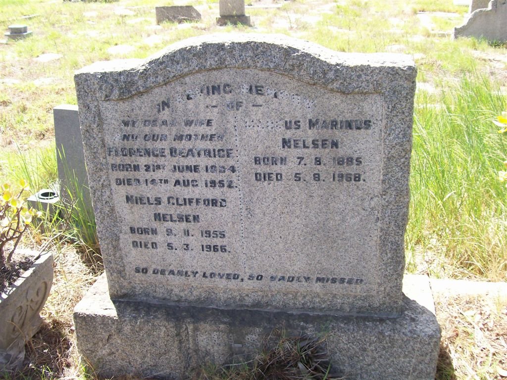 NELSEN ? Marinus 1885-1968 &amp; Florence Beatrice 1884-1952 :: NELSEN Niels Clifford 1955-1966