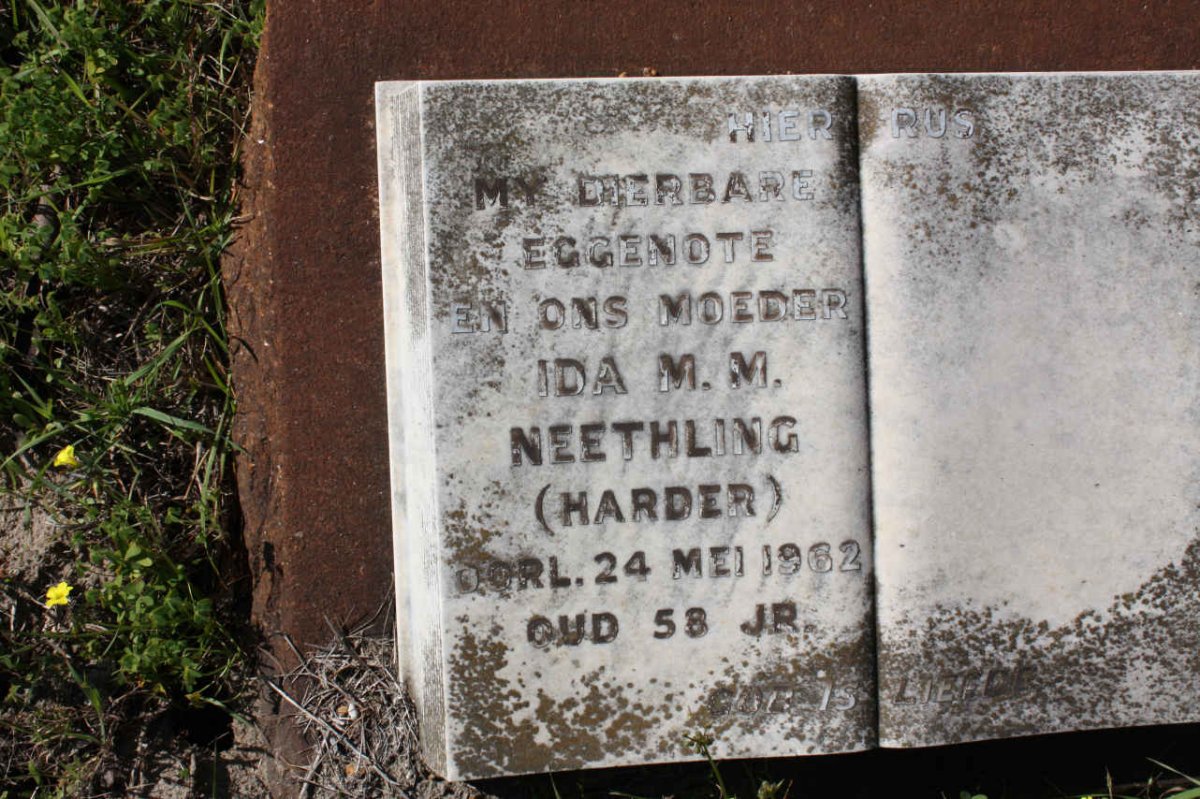 NEETHLING Ida M.M. nee HARDER -1962