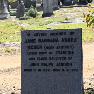 NESER Jane Barbara Agnes nee JÄNISCH 1933-1975
