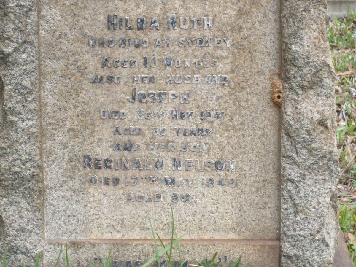 NELSON Hilda Ruth :: NELSON Joseph -1941 :: NELSON Reginald -1949