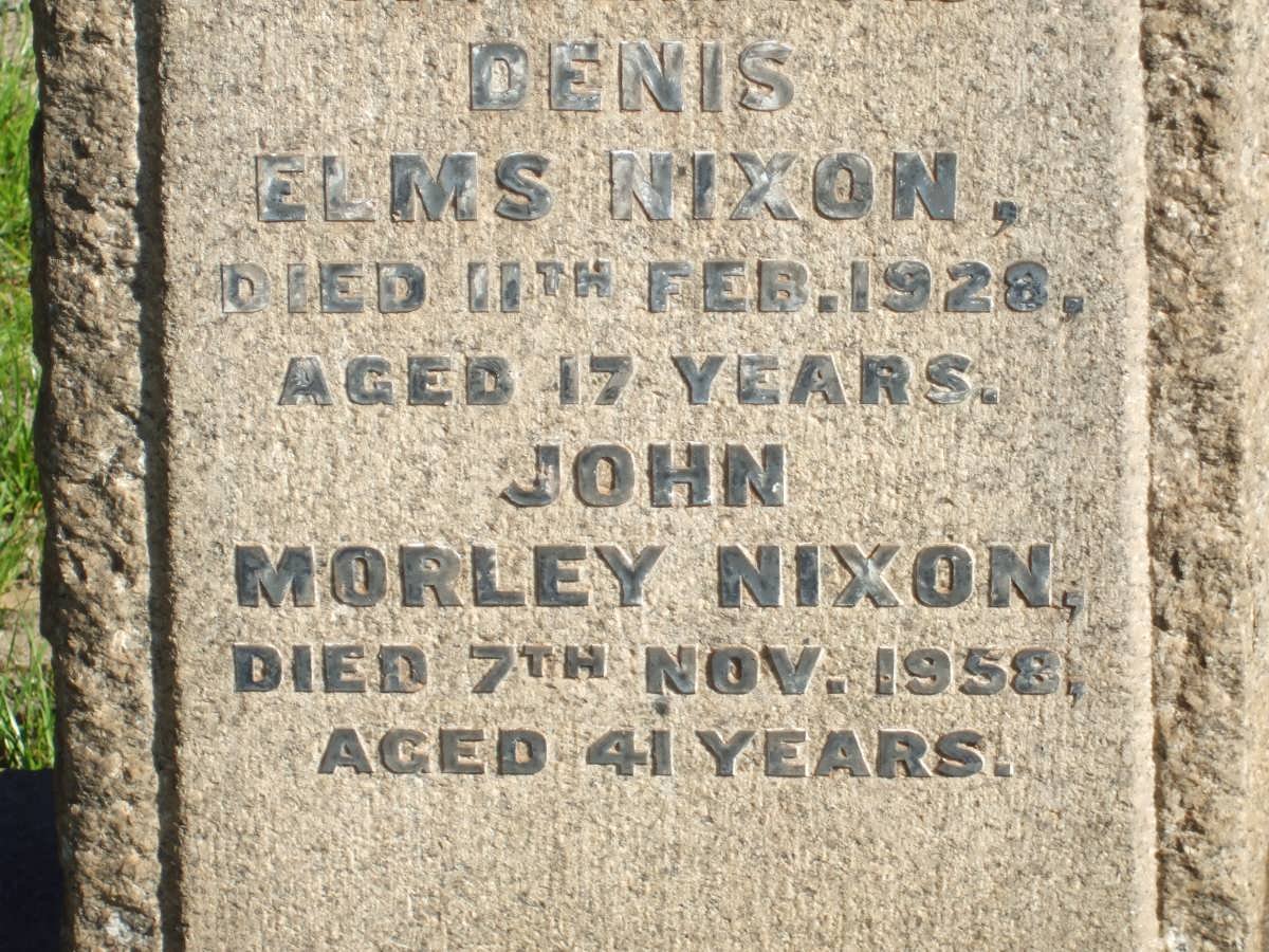 NIXON Denis Elms -1928 :: NIXON John Morley -1958