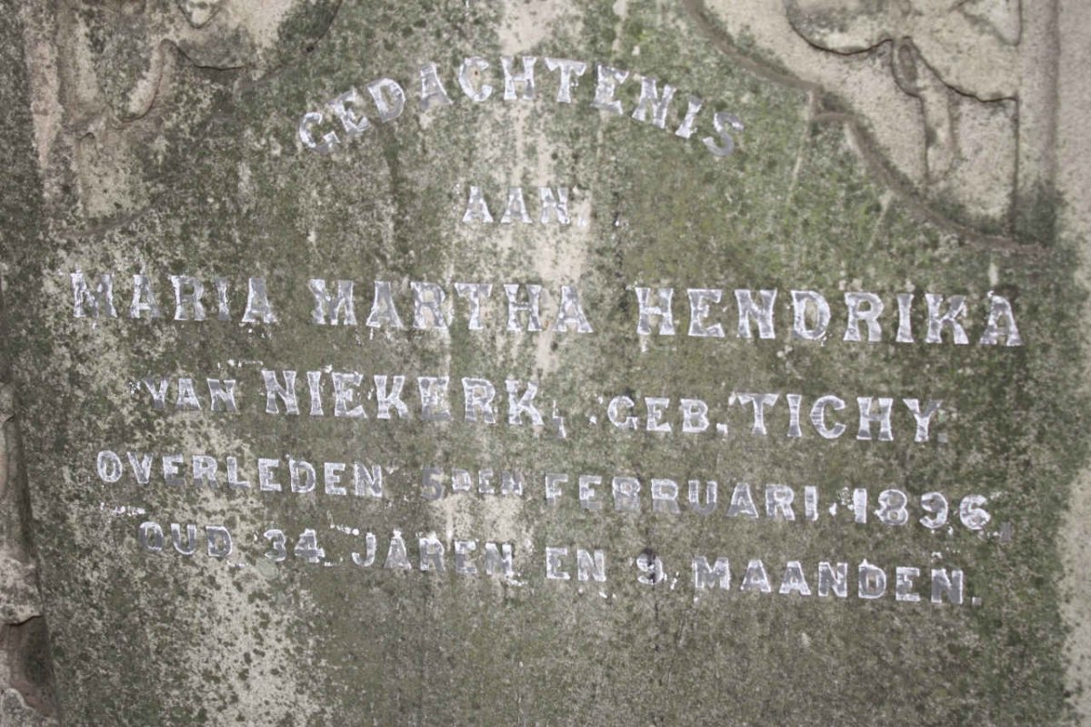 NIEKERK Maria Martha Hendrika, van nee TICHY -1896