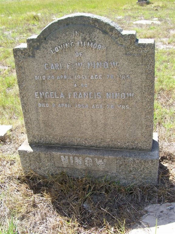 NINOW Carl F.W. -1951 &amp; Engela Francis -1954