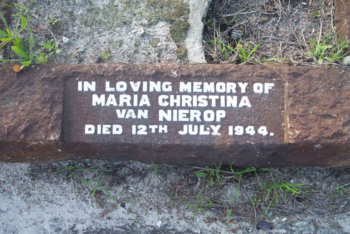 NIEROP Maria Christina, van -1944