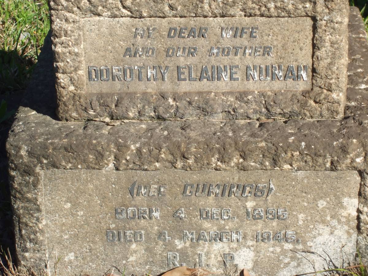 NUNAN Dorothy Elaine nee CUMINGS 1895-1945