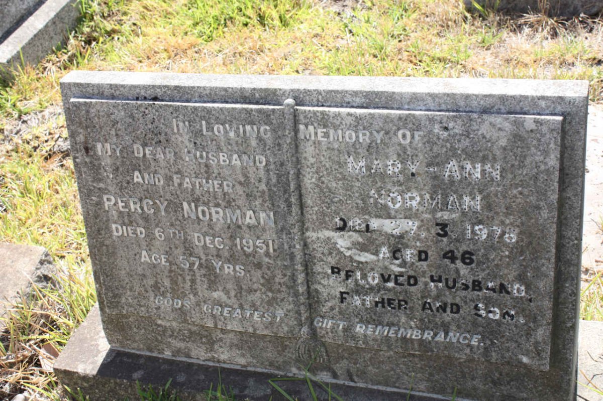 NORMAN Percy -1951 &amp; Mary-Ann -1978