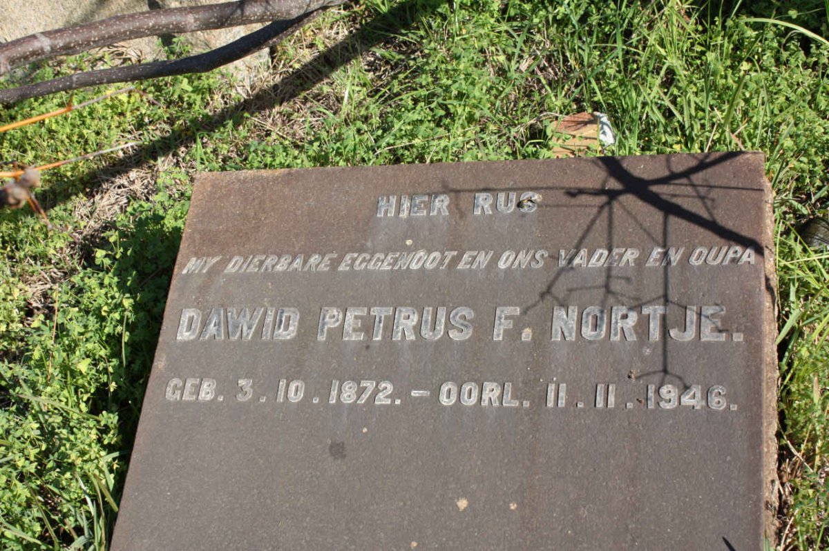 NORTJE Dawid Petrus F. 1872-1946