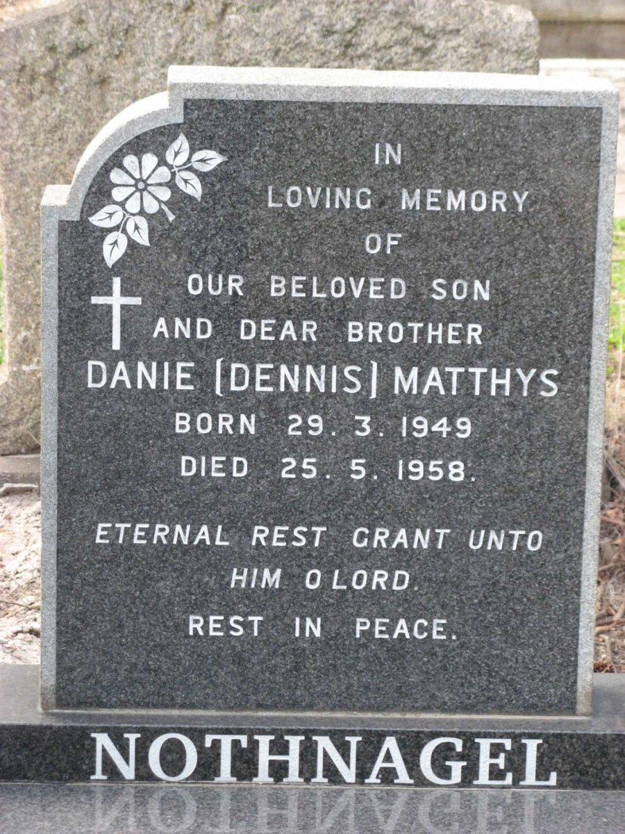 NOTHNAGEL Danie Matthys 1949-1958