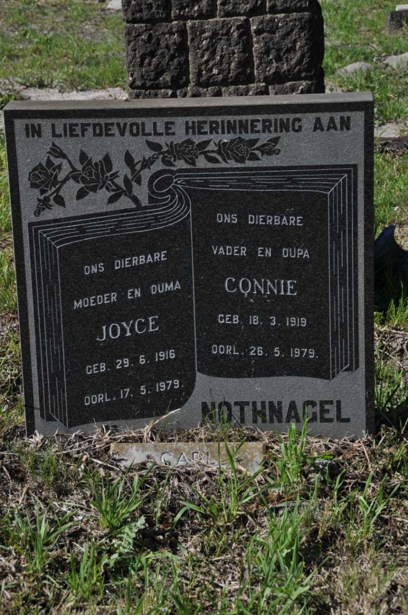NOTHNAGEL Connie 1919-1979 &amp; Joyce 1916-1979