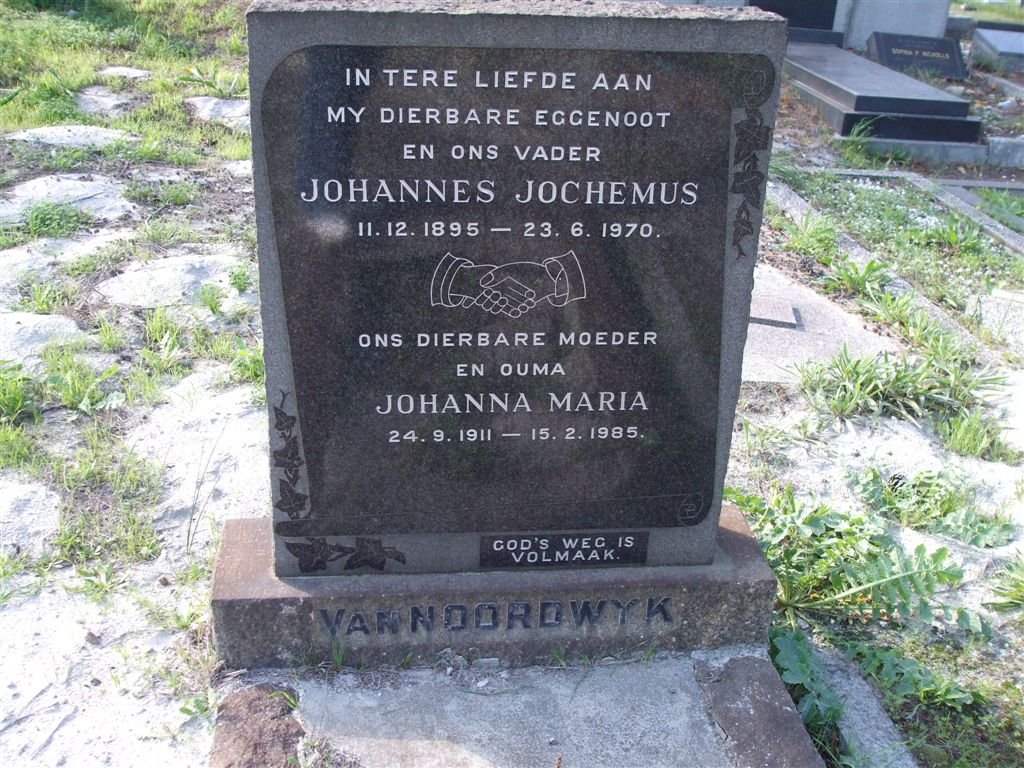 NOORDWYK Johannes Jochemus, van 1895-1970