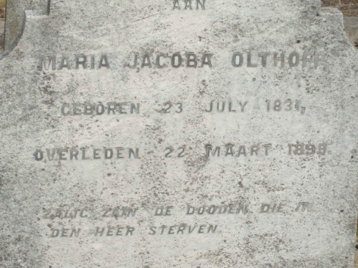 OLTHOFF Maria Jacoba 1831-1899