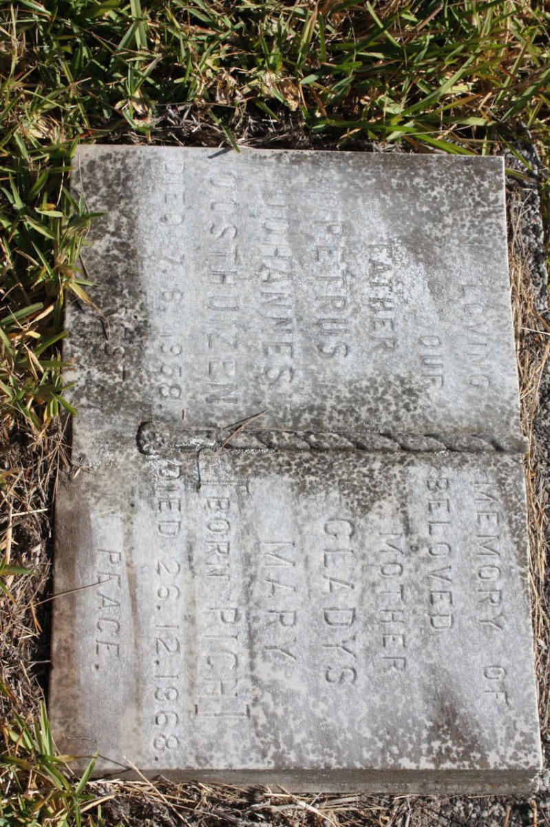 OOSTHUIZEN Petrus Johannes -1959 &amp; Gladys Mary RICH -1968