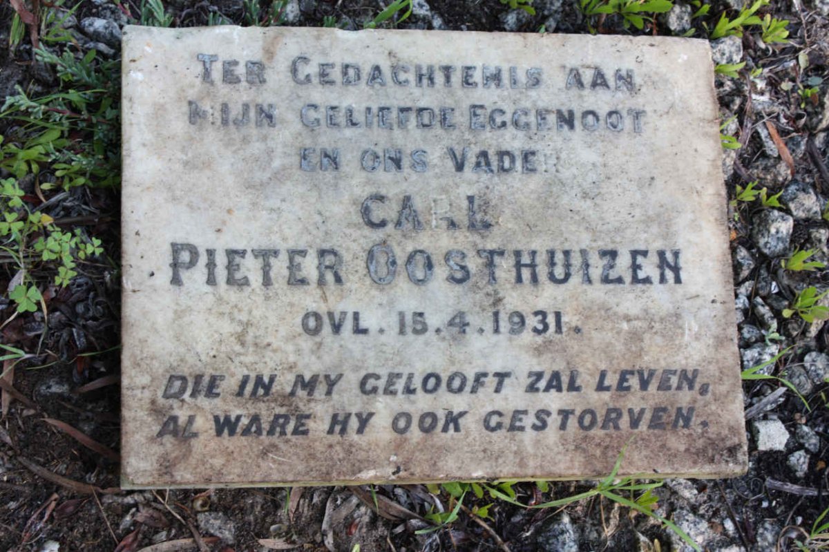 OOSTHUIZEN Carl Pieter -1931