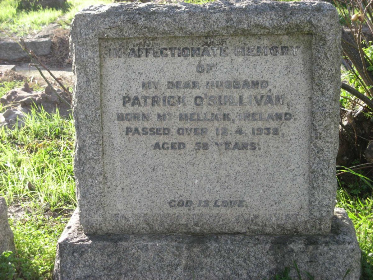 O'SULLIVAN Patrick -1938