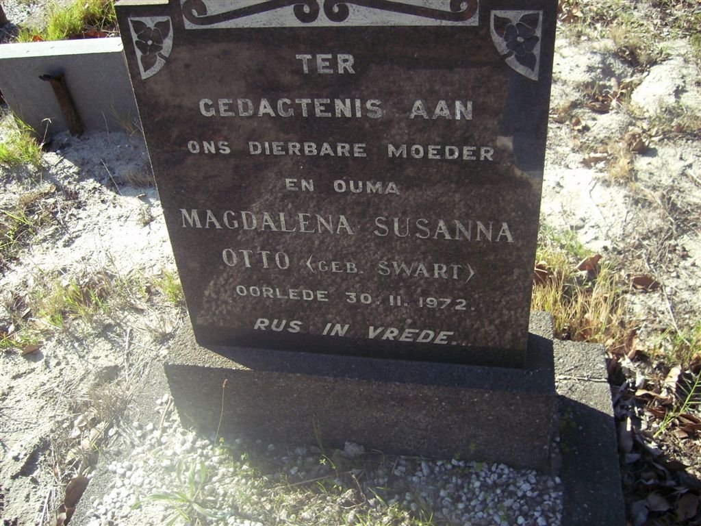 OTTO Magdalena Susanna nee SWART -1972