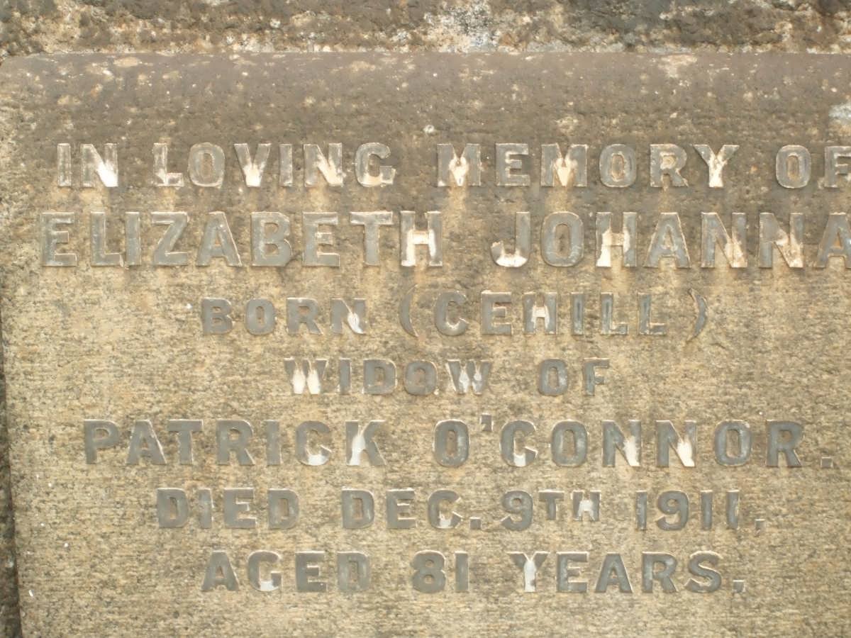 O'CONNOR Elizabeth Johanna nee CEHILL -1911