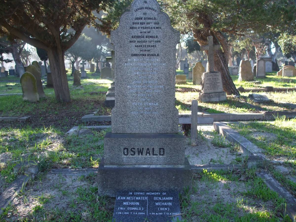 OSWALD John -1935 &amp; Christina -1913 :: OSWALD John -1915 :: OSWALD George -1918 :: OSWALD Ruth -1928