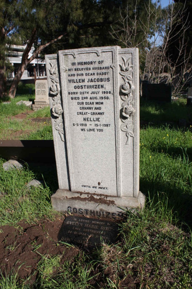 OOSTHUIZEN Willem Jacobus 1908-1950 &amp; Nellie 1910-1997 :: DIXON Dawid Daniel 1940-1995 &amp; Evelyn Marie OOSTHUIZEN 1934-19