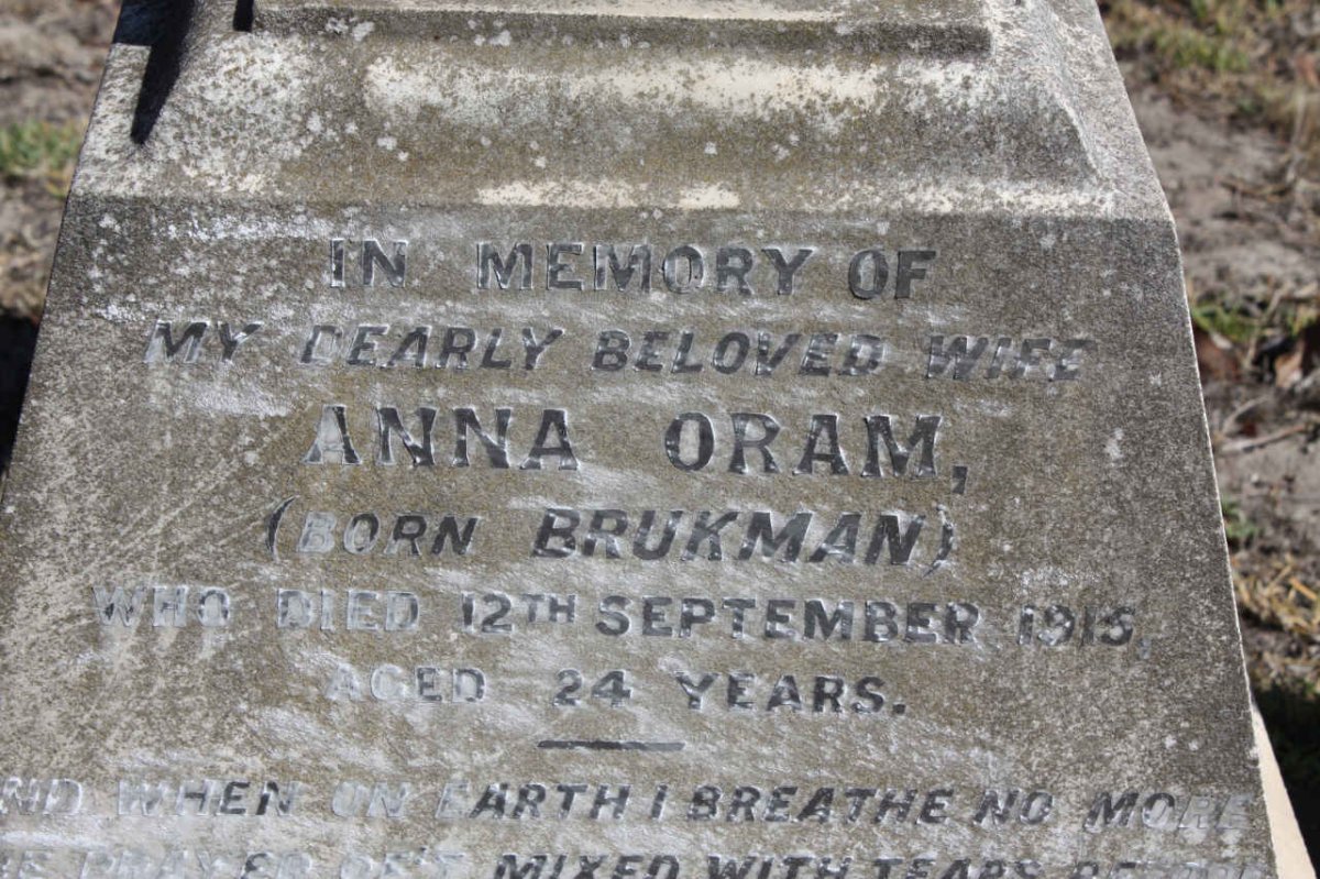 ORAM Anna nee BRUKMAN -1915