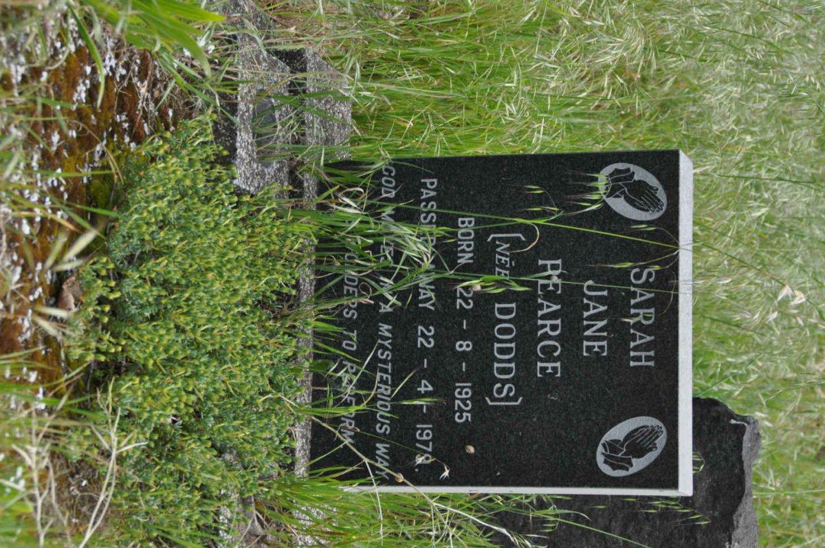 PEARCE Sarah Jane nee DODDS 1925-1979