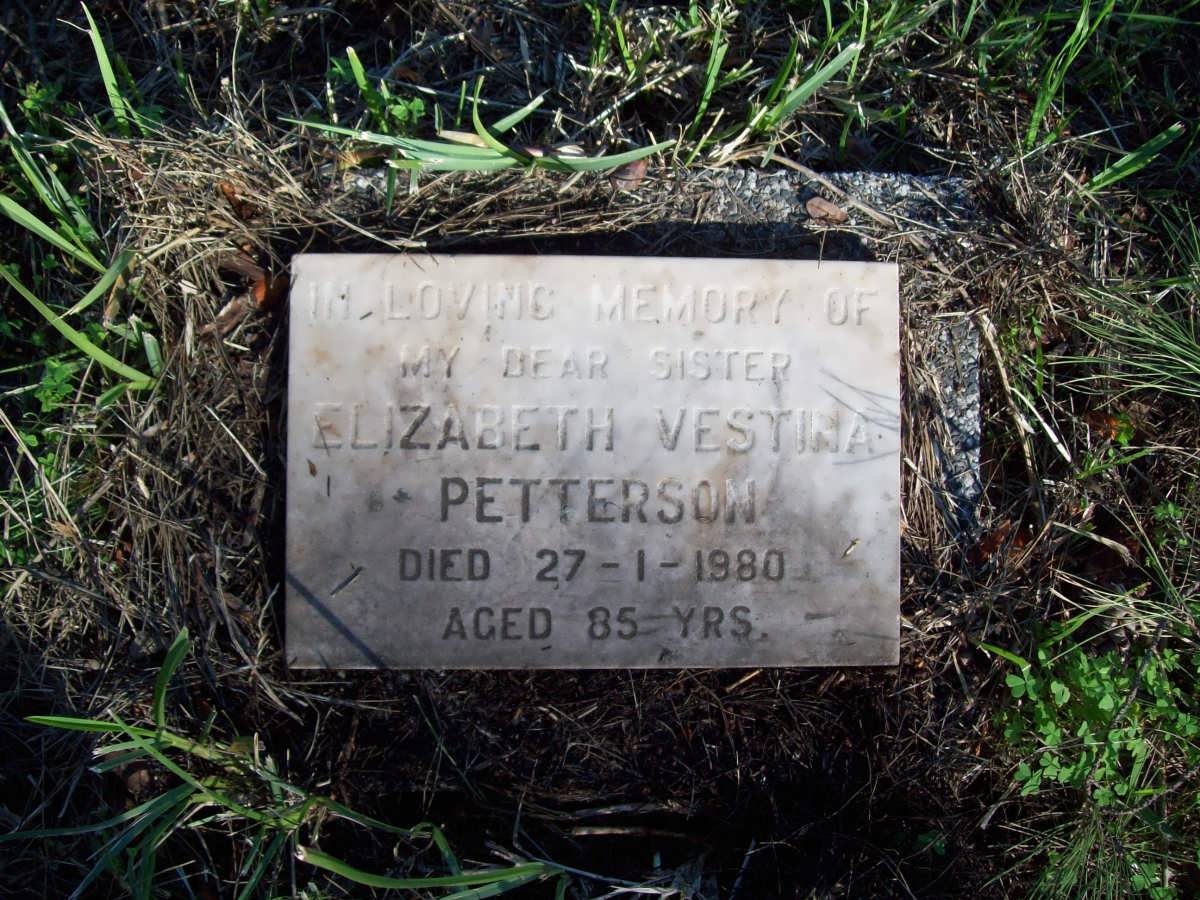PETTERSON Elizabeth Vestina -1980