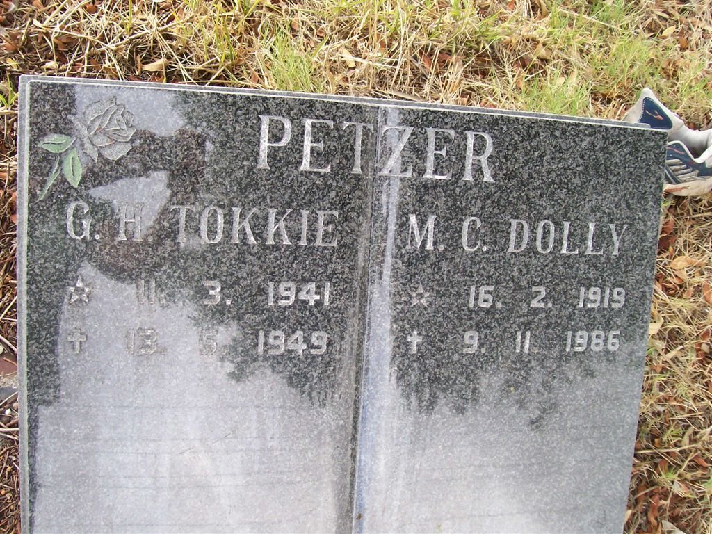 PETZER M.C. 1919-1986 :: PETZER G.H.  -1941-1949