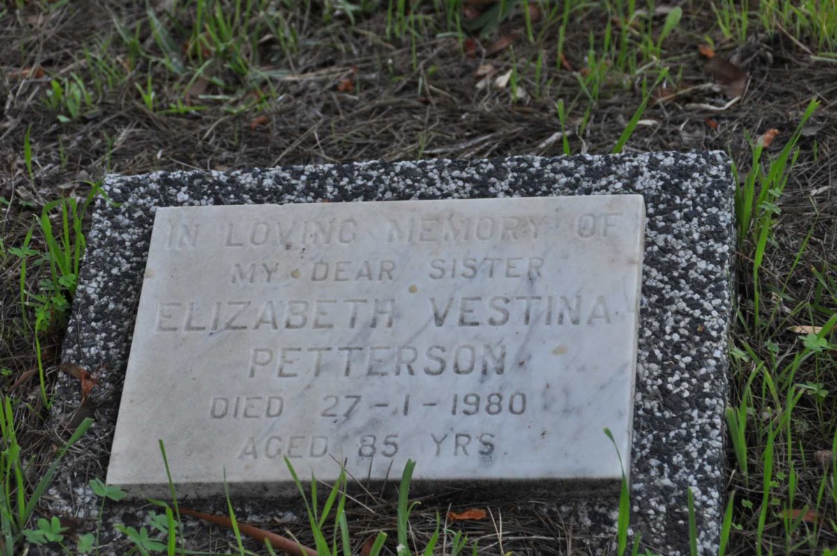PETTERSON Elizabeth Vestina -1980
