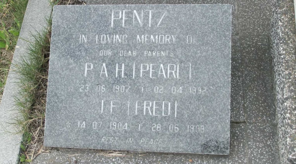 PENTZ I.F. 1904-19?? &amp; P.A.H. 1907-1992