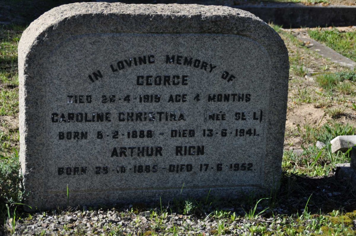PETERSON Arthur Rign 1885-1952 &amp; Caroline Christina SELL 1888-1941 :: PETERSON George -1919