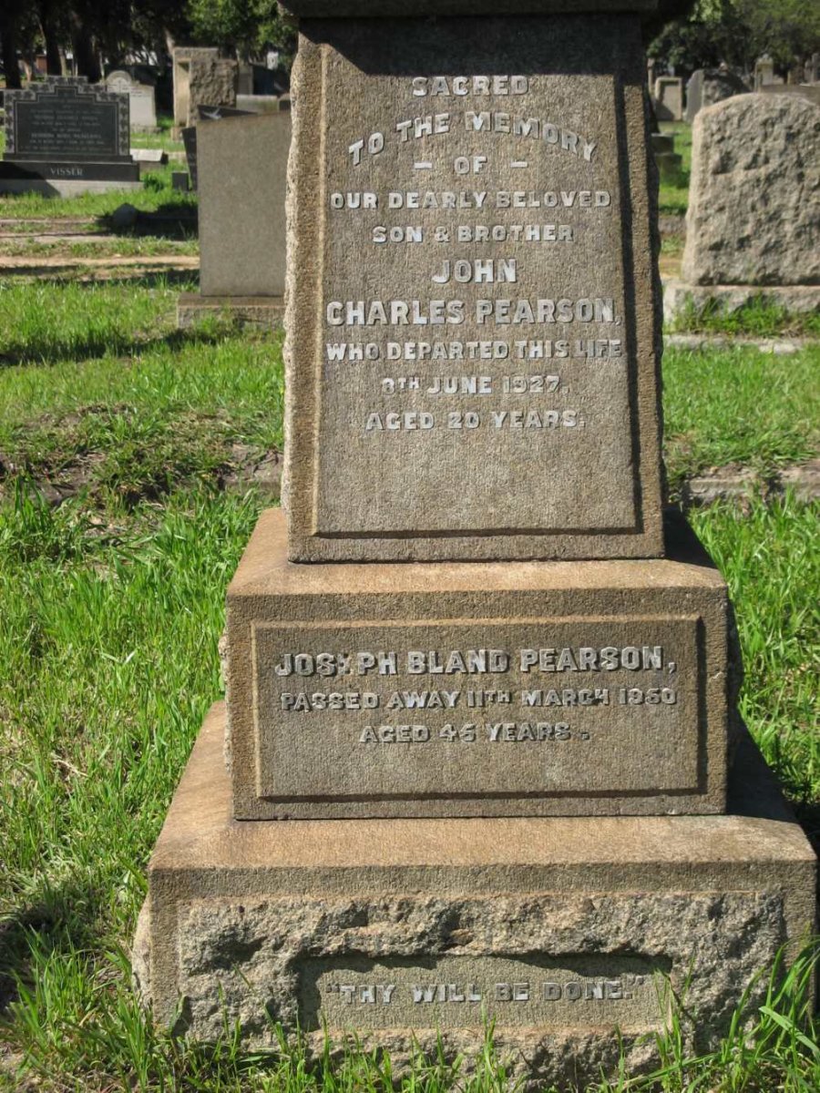 PEARSON John Charles -1927 :: PEARSON Joseph Bland -1950
