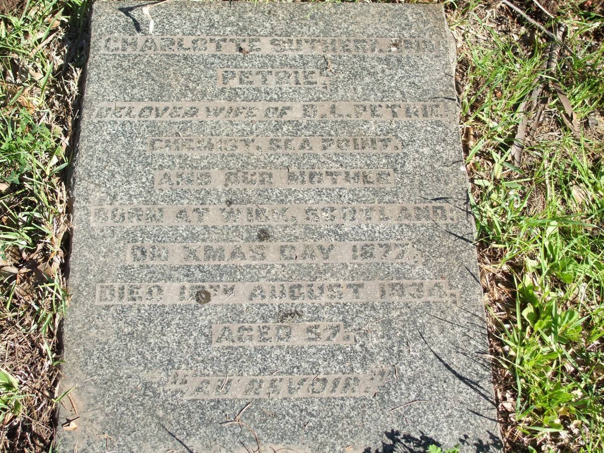 PETRIE Charlotte Sutherland 1877-1934