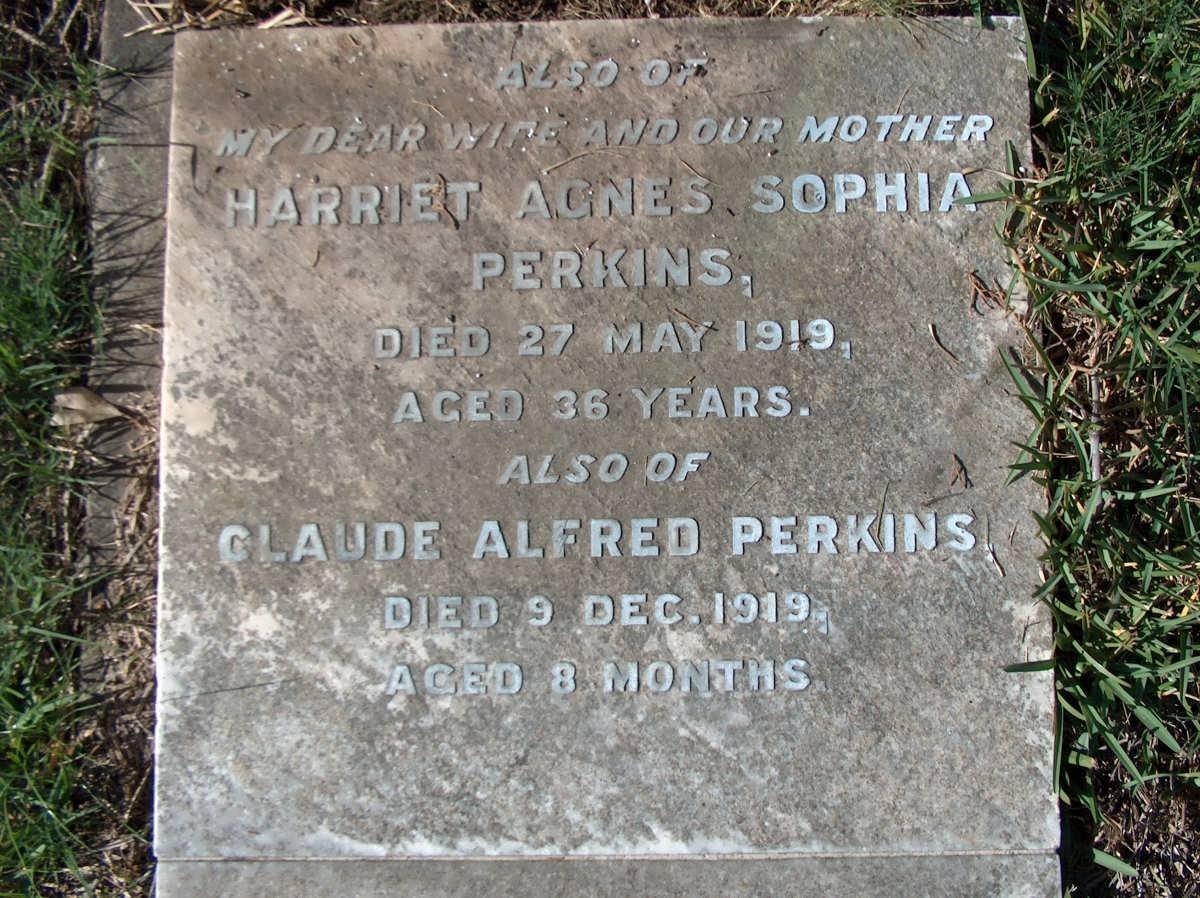PERKINS Harriet Agnes Sophia -1919 :: PERKINS Claude Alfred -1919