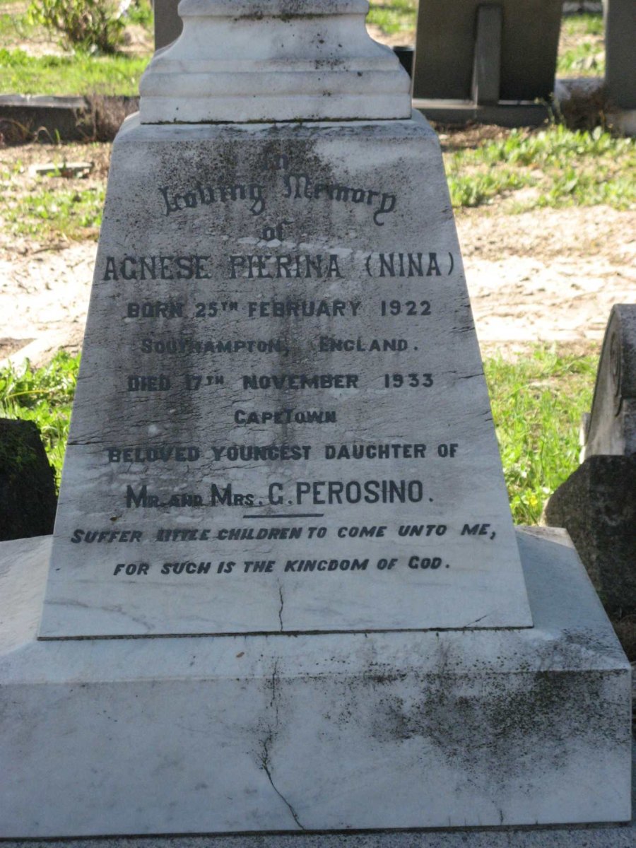 PEROSINO Agnese Pierina 1922-1933