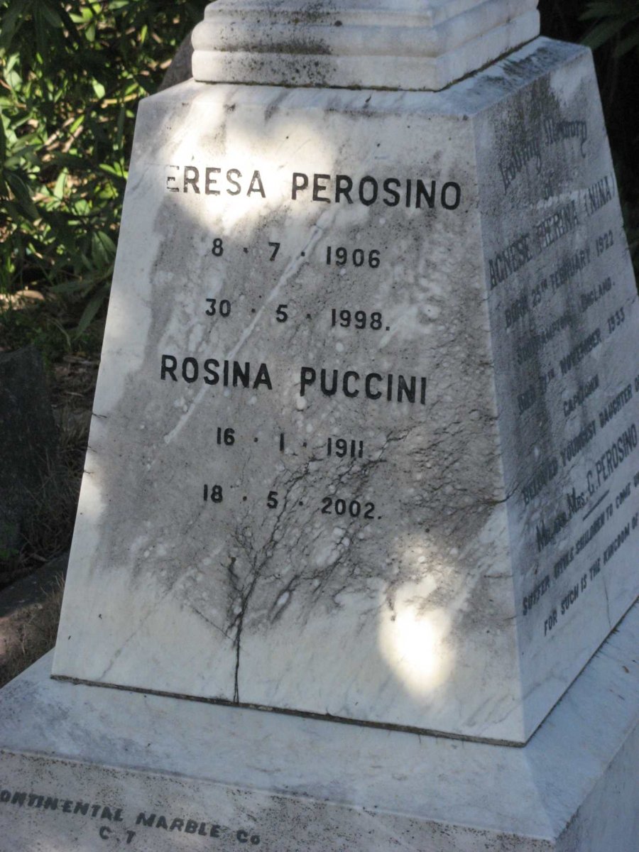 PEROSINO Teresa 1906-1998 :: PUCCINI Rosina 1911-2002