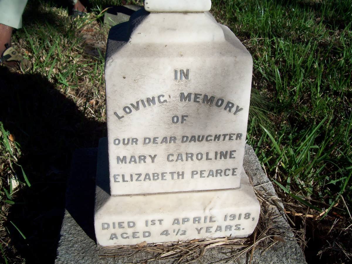 PEARCE Mary Caroline Elizabeth -1918