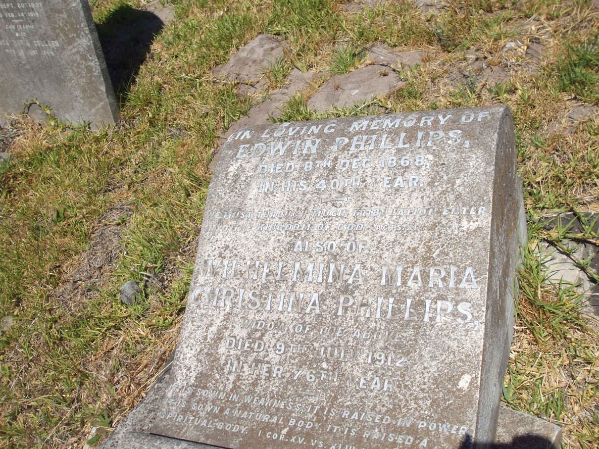 PHILLIPS Edwin -1868 &amp; Wilhelmina Maria Christina -1912
