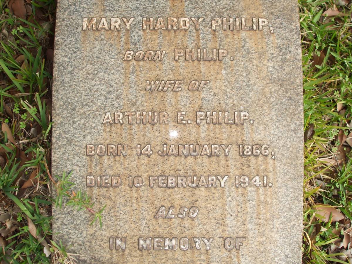 PHILIP Mary Hardy nee PHILIP 1866-1941