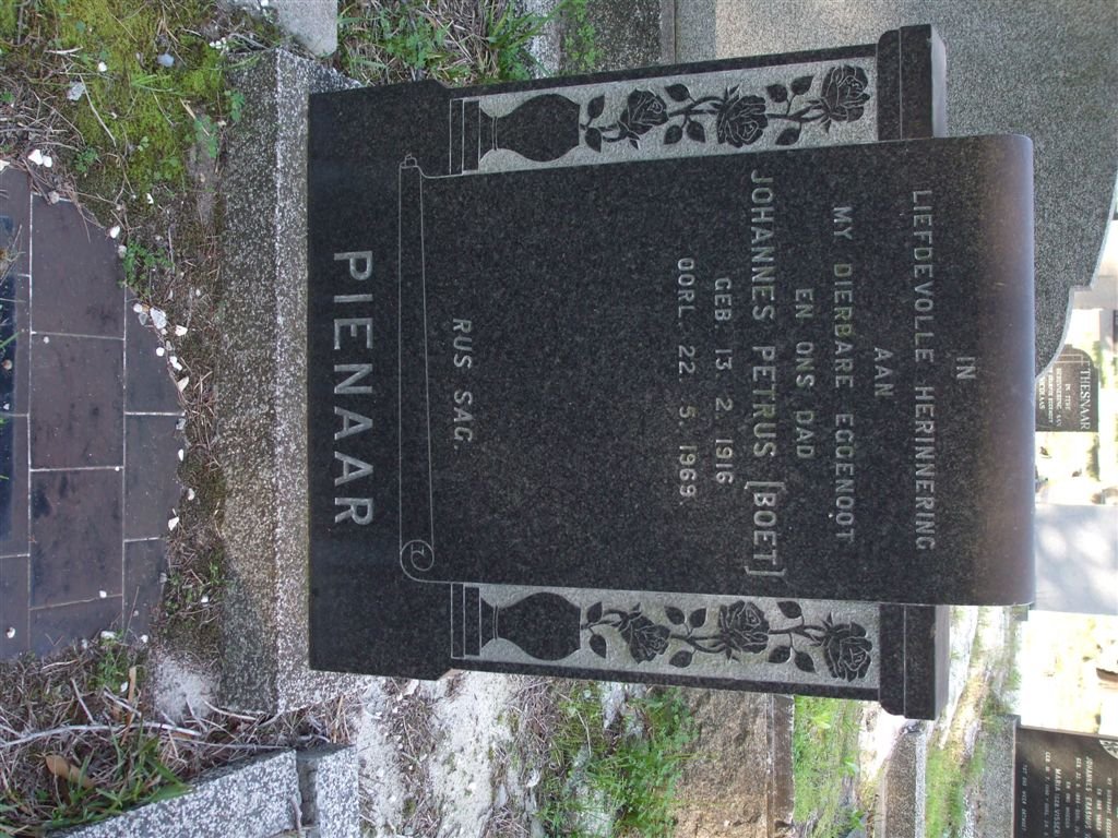 PIENAAR Johannes Petrus 1916-1969