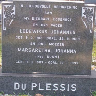 PLESSIS Lodewikus Johannes_ du 1912-1969 _amp_ Margaretha Johann