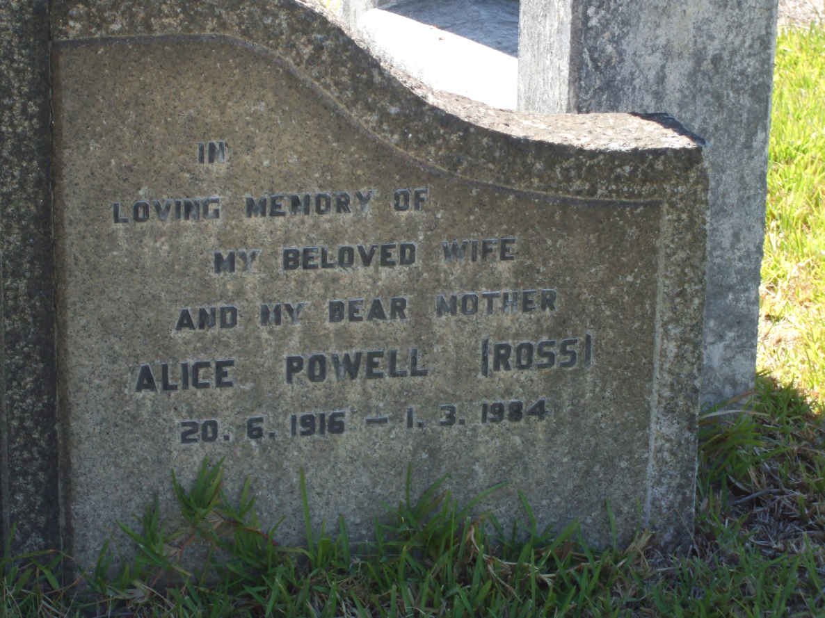 POWELL Alice nee ROSS 1916-1984